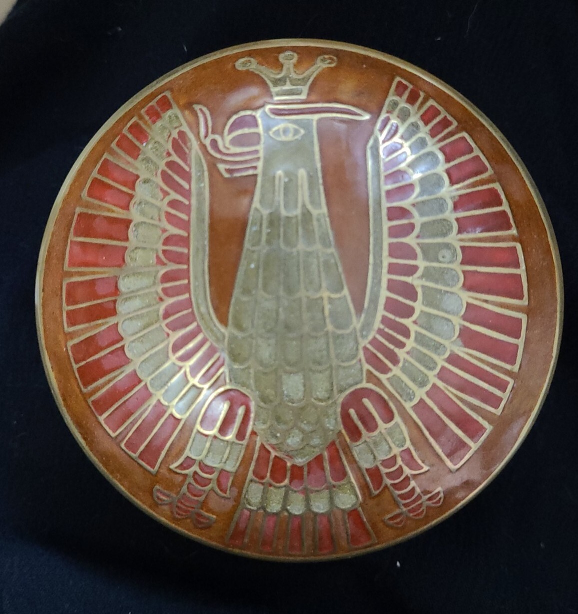 Vintage Made In India Phoenix Bird Box With Lid