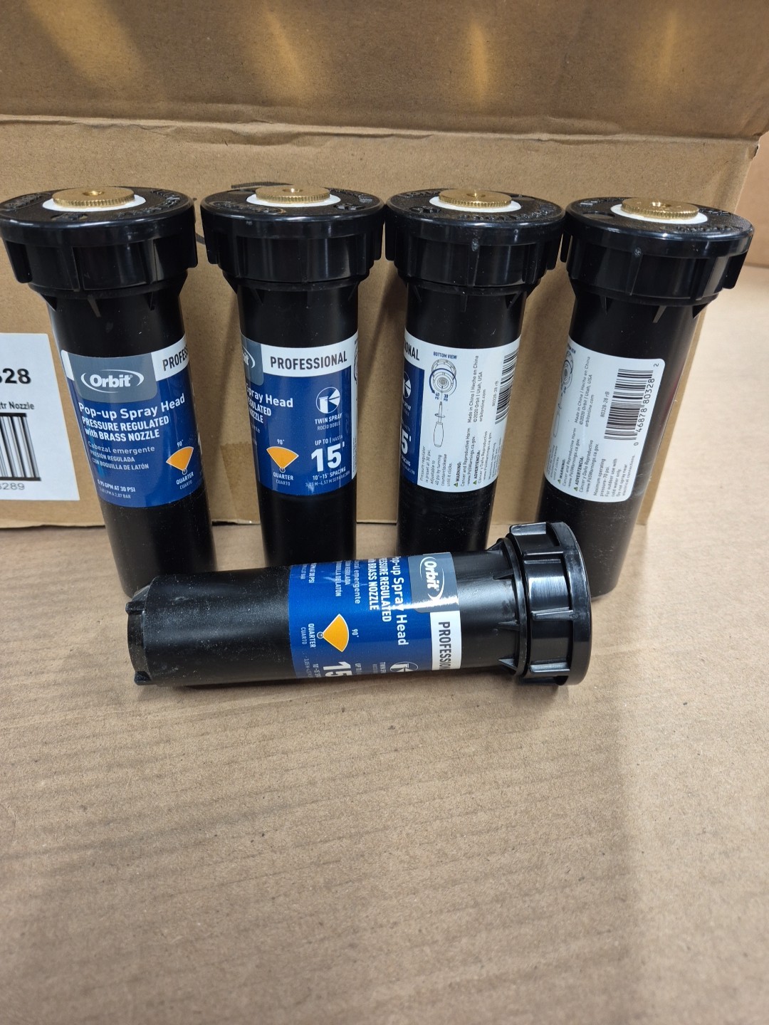 New Orbit 80328 Twin Quarter-Circle Pop-up Spray Head 2.25 Black Lot of (5)