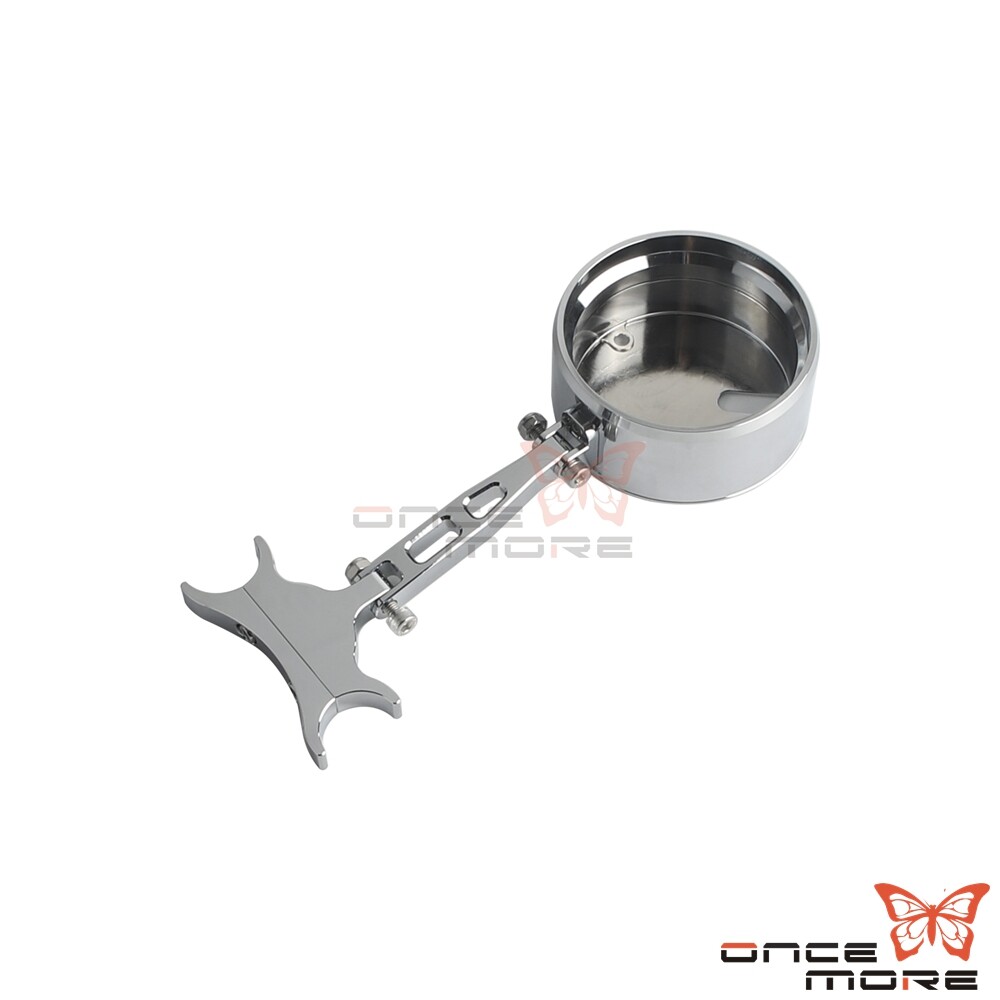 Chrome Digital Gauge Mount Housing Bracket Kit Adjustable For Harley FXFB FXLRS