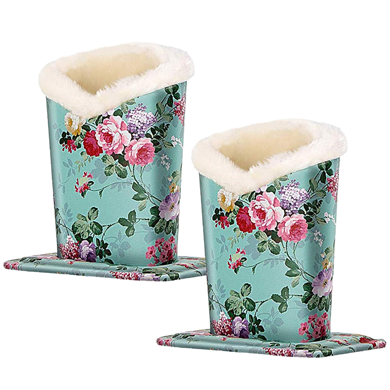 Pack of 2 Plush Lined Eyeglasses Holder Stand Protective Glasses Case For Des...