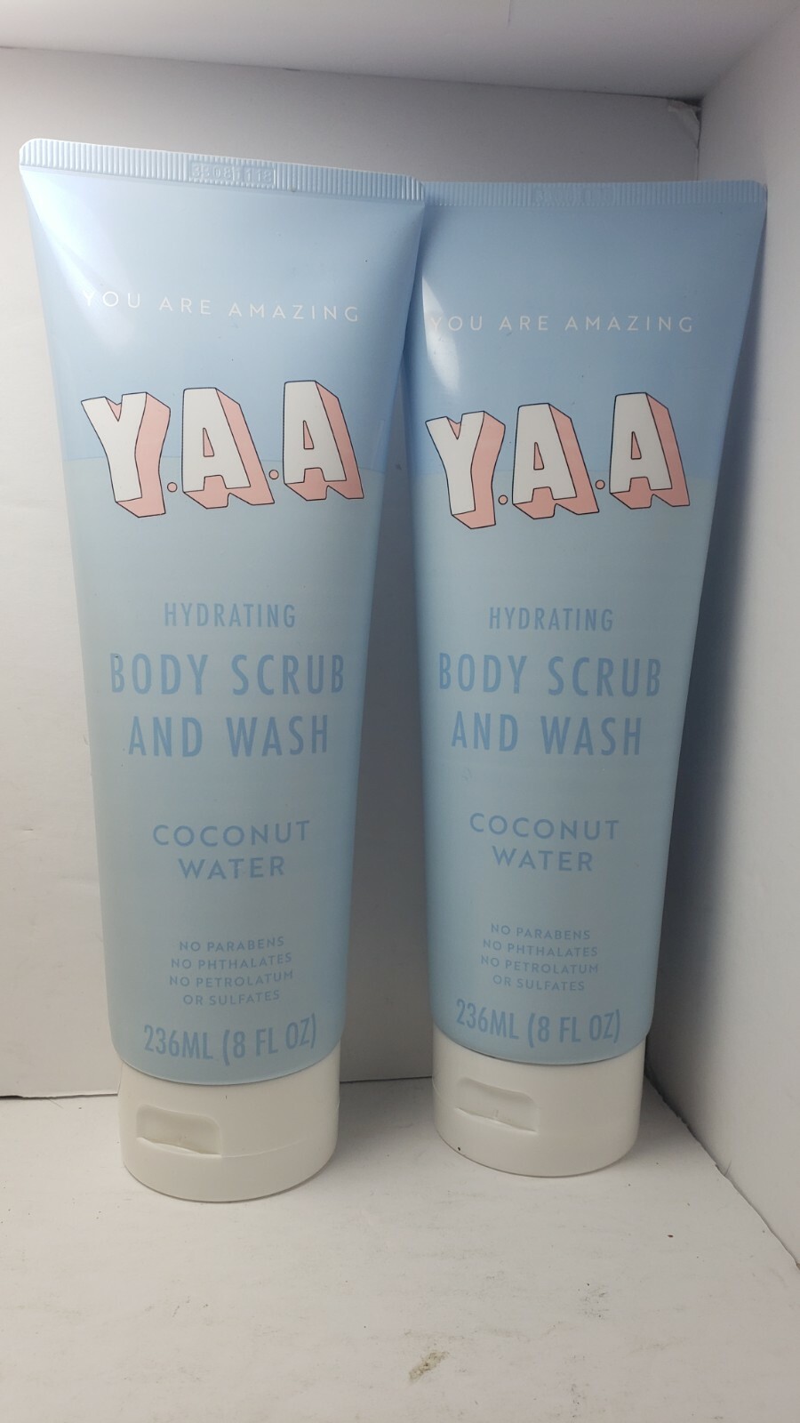 2x You Are Amazing Hydrating Body Scrub and Wash COCONUT WATER  8 oz ea.