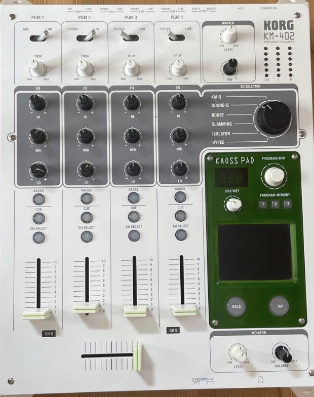 KORG Dynamic DJ Mixer KM-402 4-Channel Built-in Kaoss Pad Effects No Box