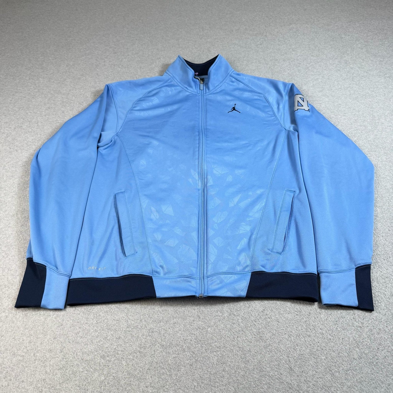 Jordan North Carolina Tar Heels Jacket Mens Large Blue Dri-FIT Elite Basketball