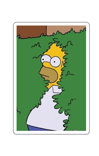 8x6cm 6pcs Homer Simpson Vinyl Stickers Laptop Mobile Phone Books Waterproof
