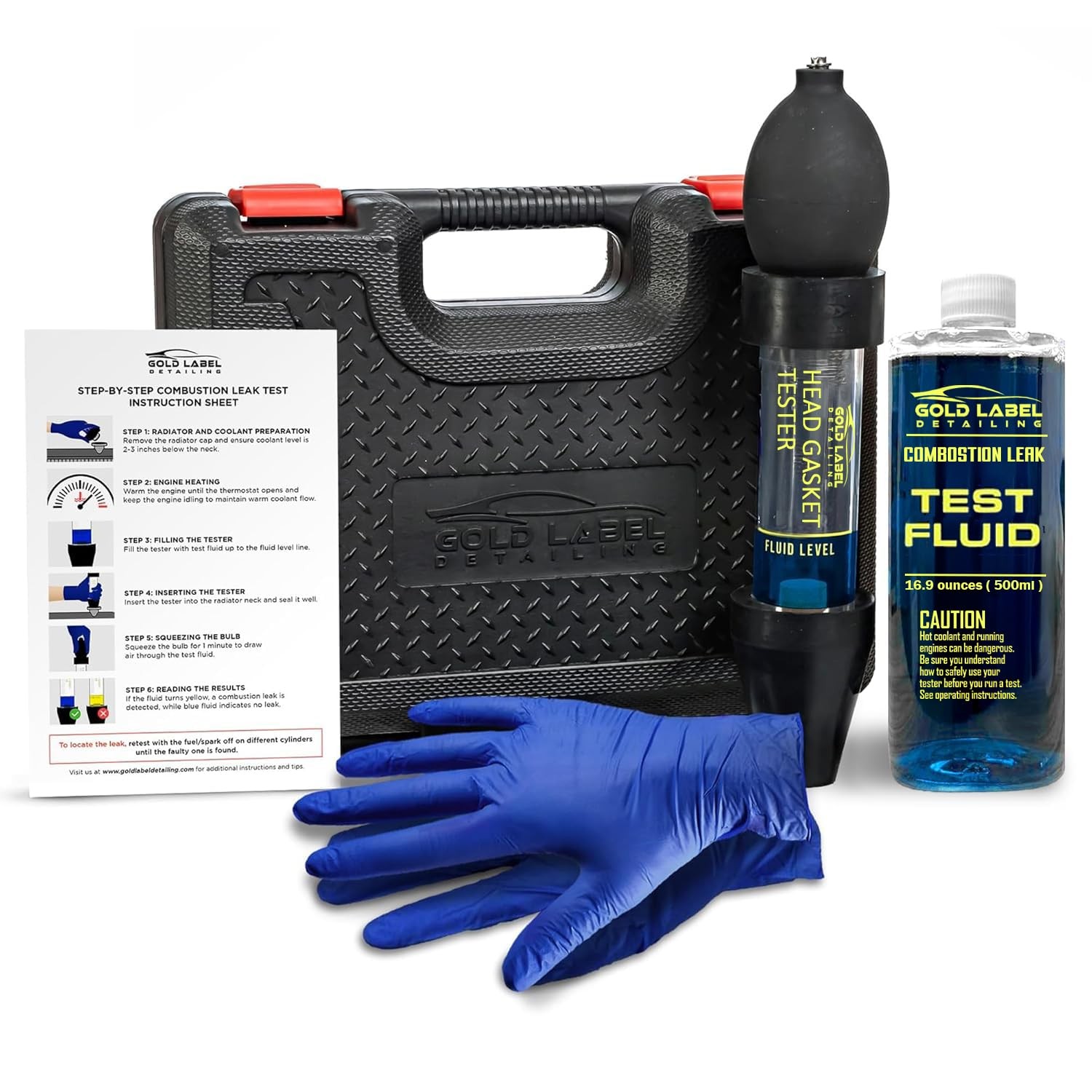 Combustion Leak Tester Kit for Automotive Engine Blocks