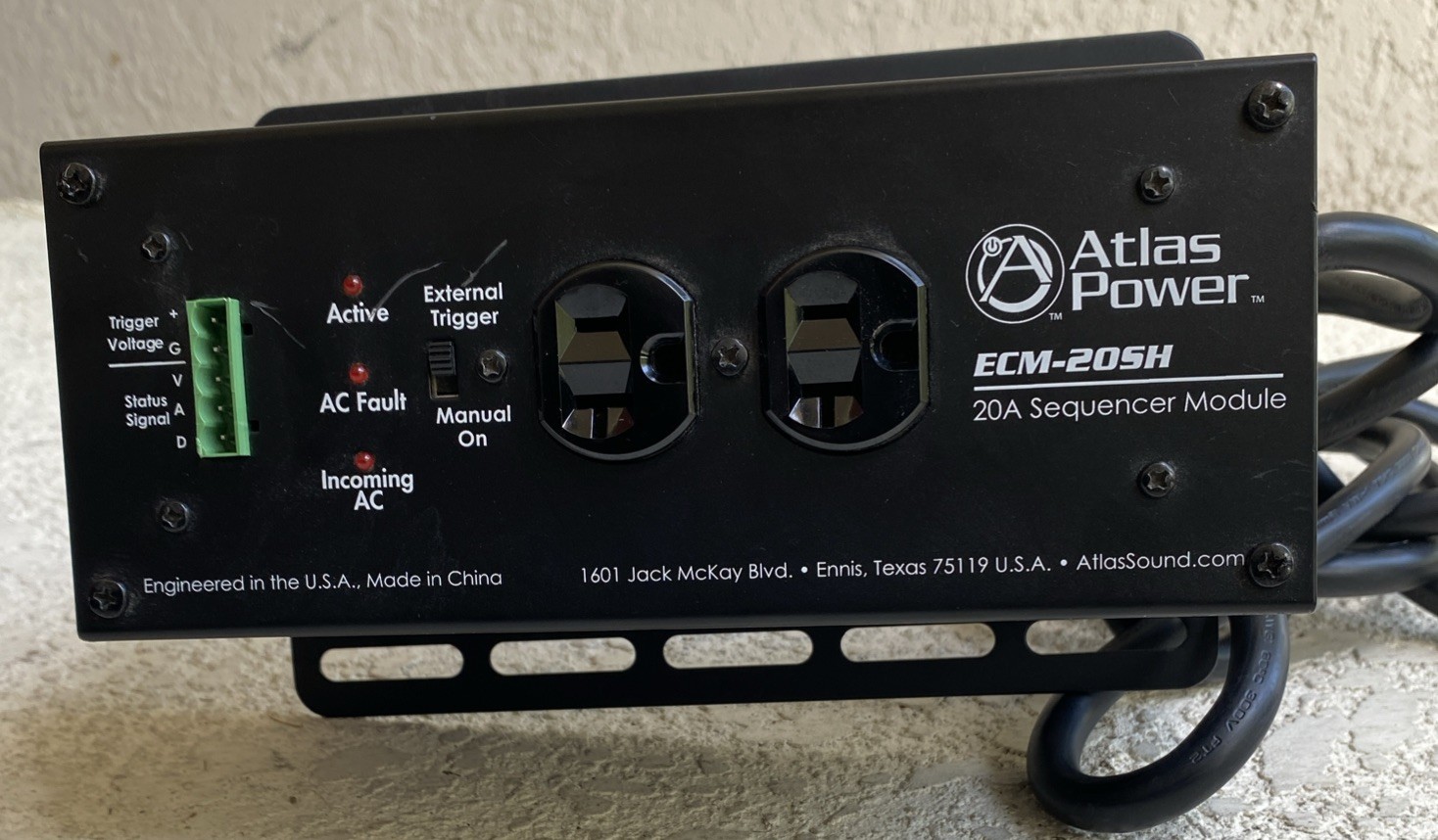 Atlas Sound ECM-20SH 20A AC Power Conditioner and Spike Suppressor