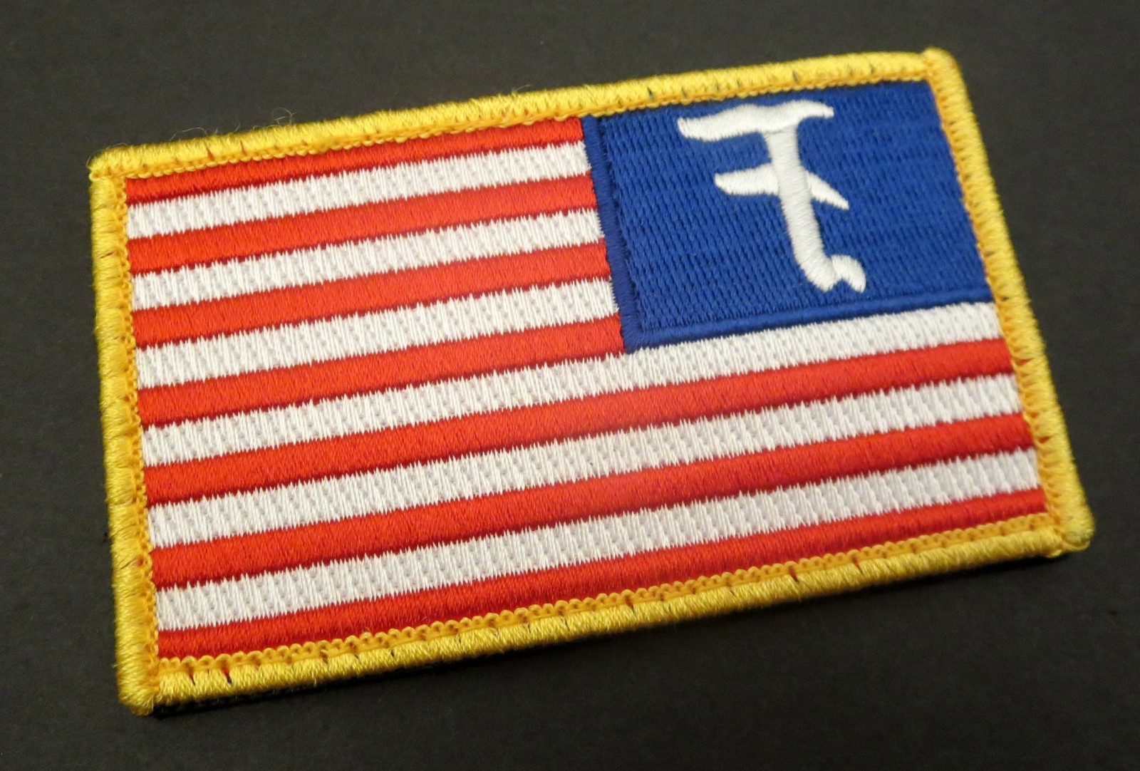 AUTHENTIC FORWARD OBSERVATIONS GROUP REVERSE US FLAG PATCH AMERICAN 'F' FLAG FOG