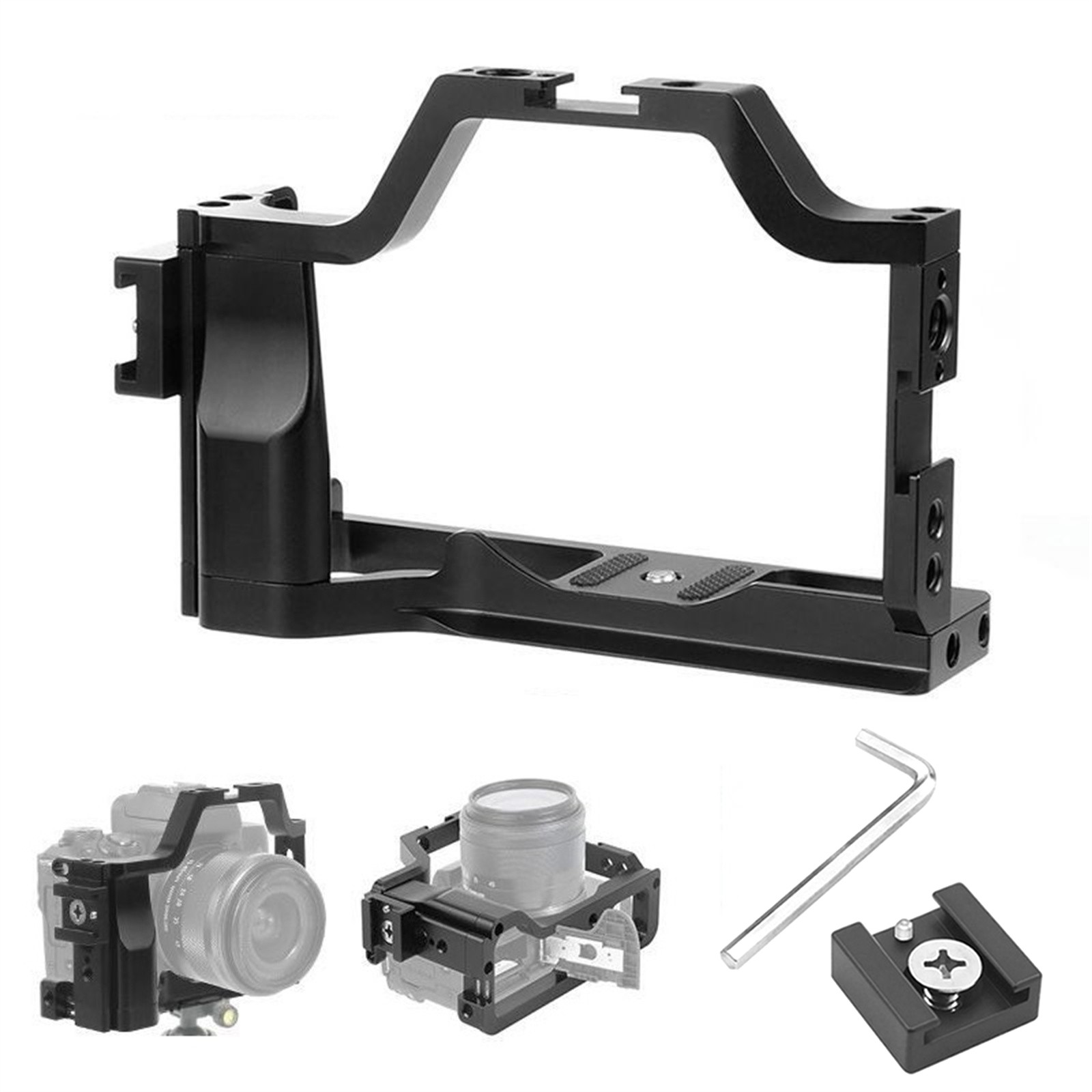 Camera Cage For Canon M5 M50 M50II DSLR Camera Rabbit Case Rig with Cold Shoe