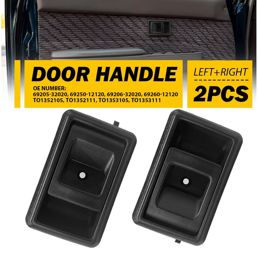2xInside Left Right Black Door Handle For Toyota Tacoma 4Runner Pickup 1995-2000