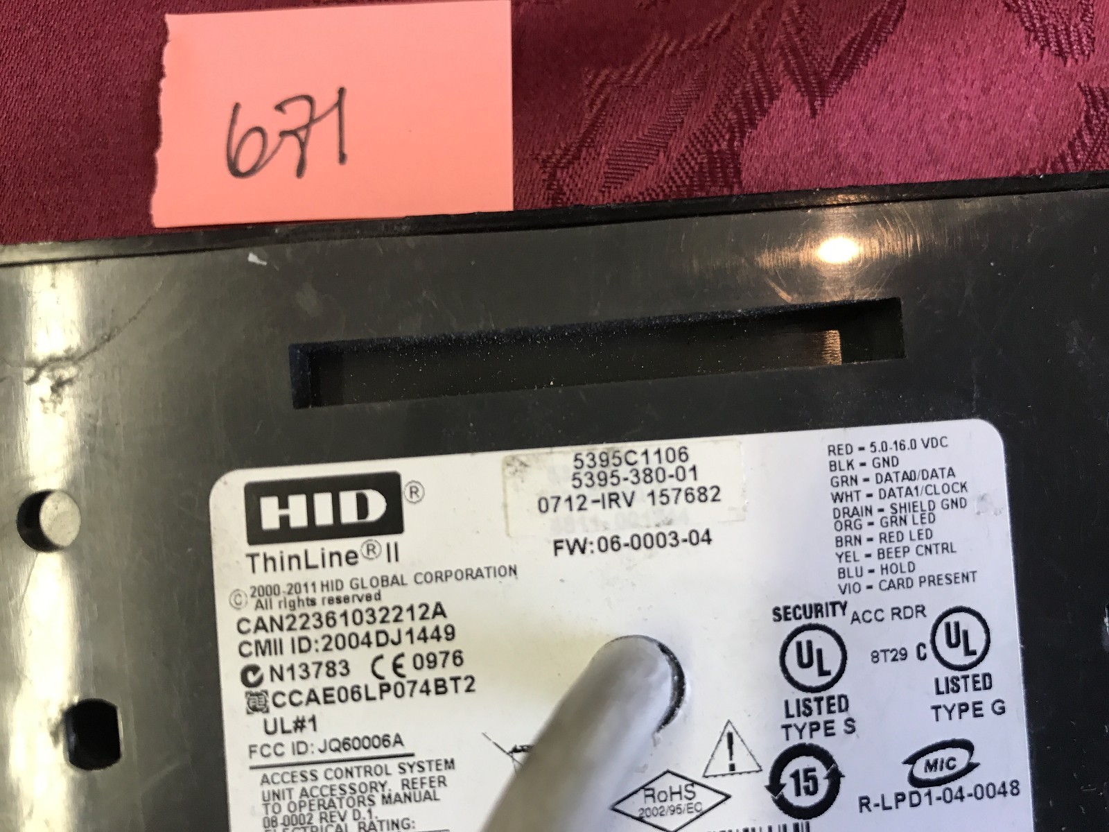 HID ThinLine II Proximity Reader 5395C1106