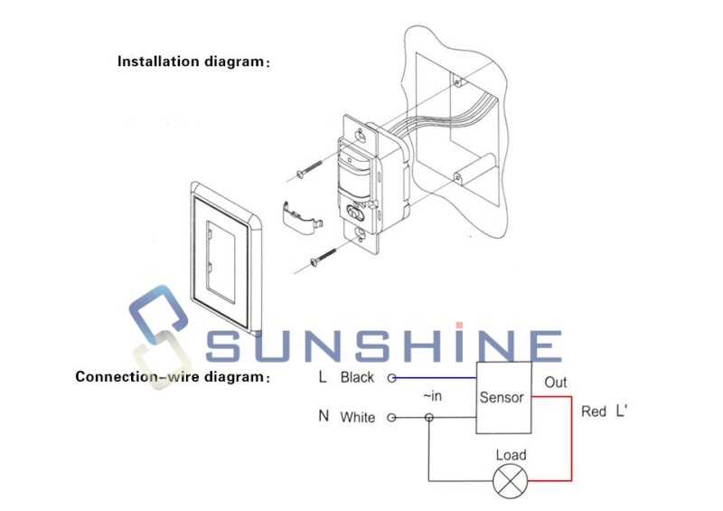 Interruptor de Sensor de automático de luz de pared PIR infrarroja de ocupación