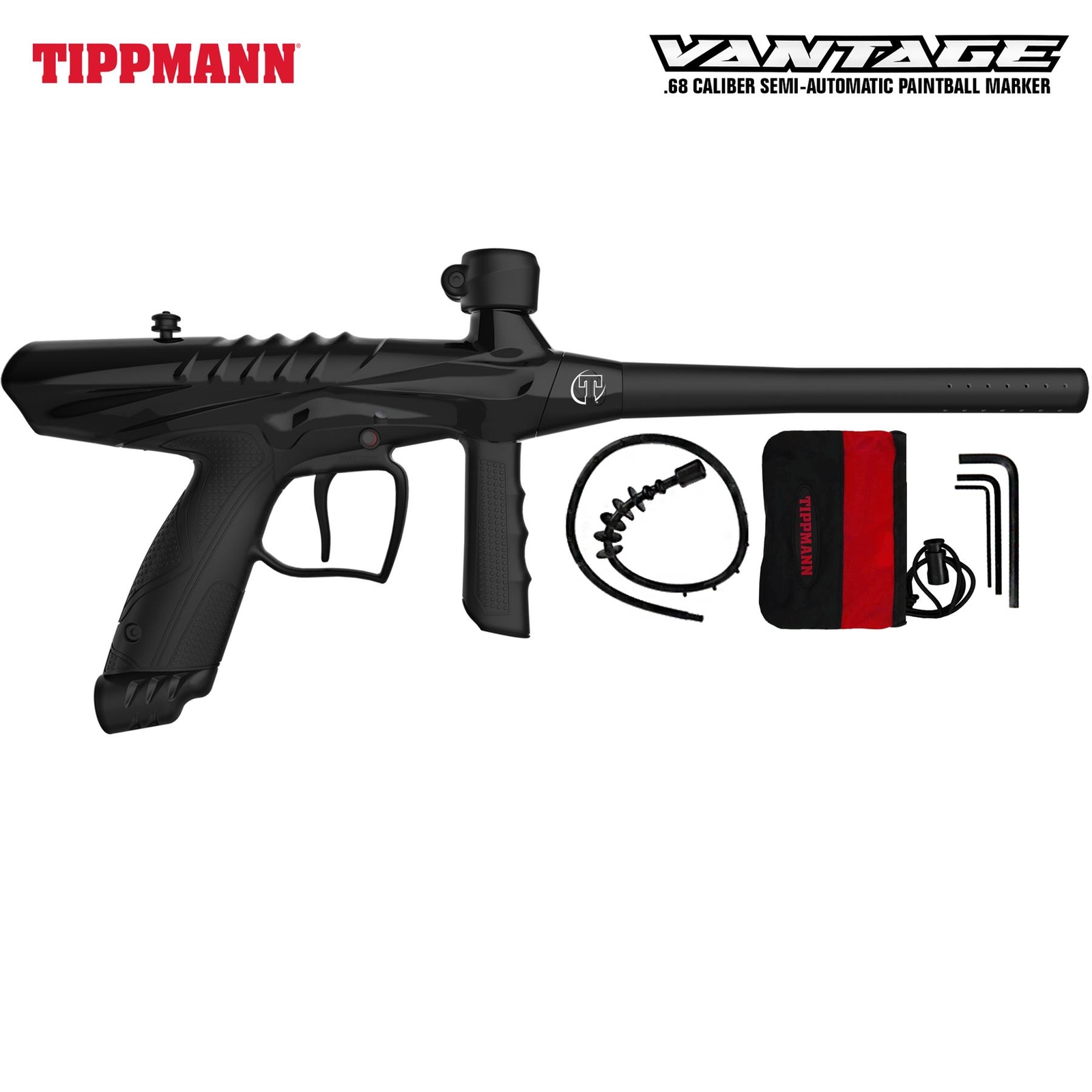 Maddog Tippmann Vantage Silver CO2 Paintball Gun Marker Starter Package