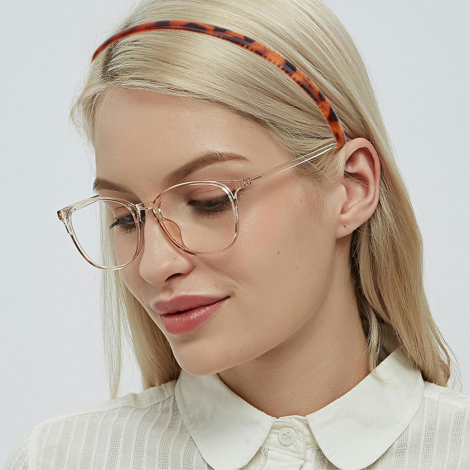 Multi-Color Plastic Thin Skinny Headbands for Women Tortoise Headband Black H...