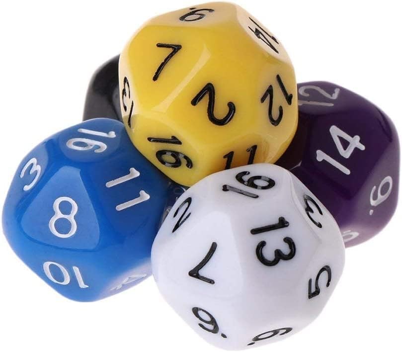 10 Pcs Polyhedral Dice for Dungeons and Dragons 16 Sided Dice Set Polyhedral ...