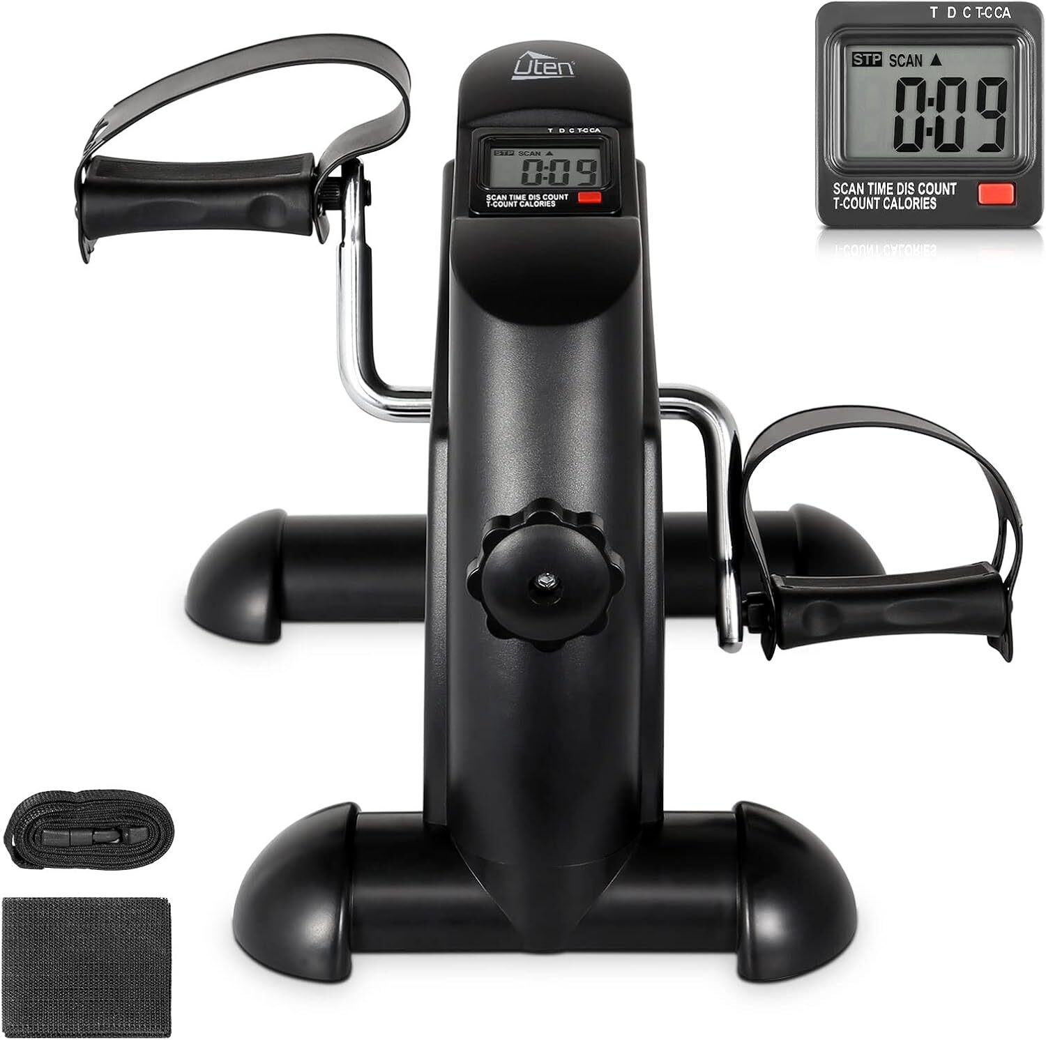 Mini Exercise Bike Pedal Exerciser Portable Under Desk Bike Arm / Leg with LCD