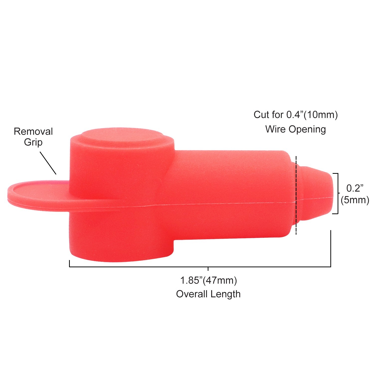 Recoil STC12-10 Silicone Terminal Covers for Alternator Battery Stud