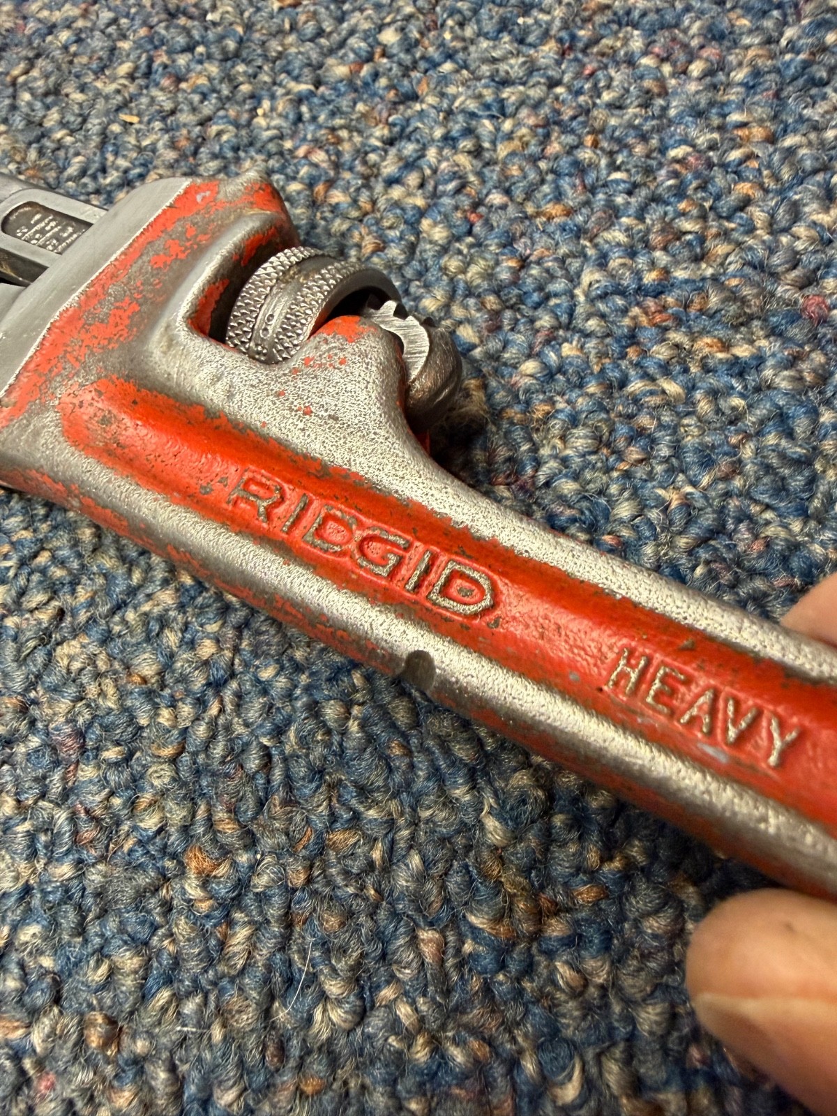 Vtg Ridgid 8" pipe wrench, vg condition