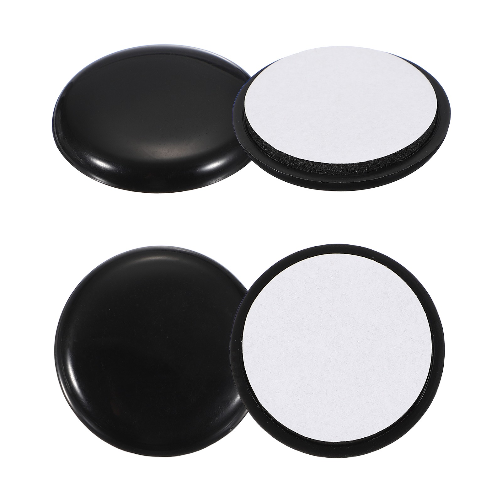 4Pcs Plastic Furniture Sliders 1.5" Self-Adhesive Furniture Protectors, Black