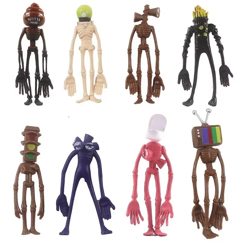 8Pcs Siren Head Action Figure Sirenhead Horror Model Toys Doll Surprise Gifts