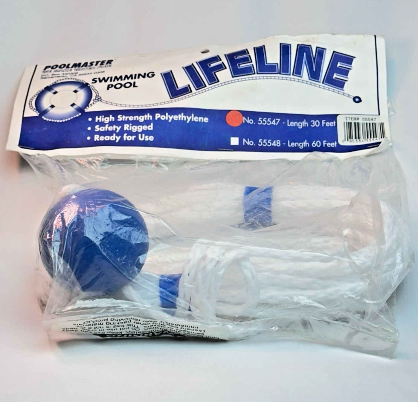 Poolmaster 55547 30 ft Life Line Pool Safety Rope New