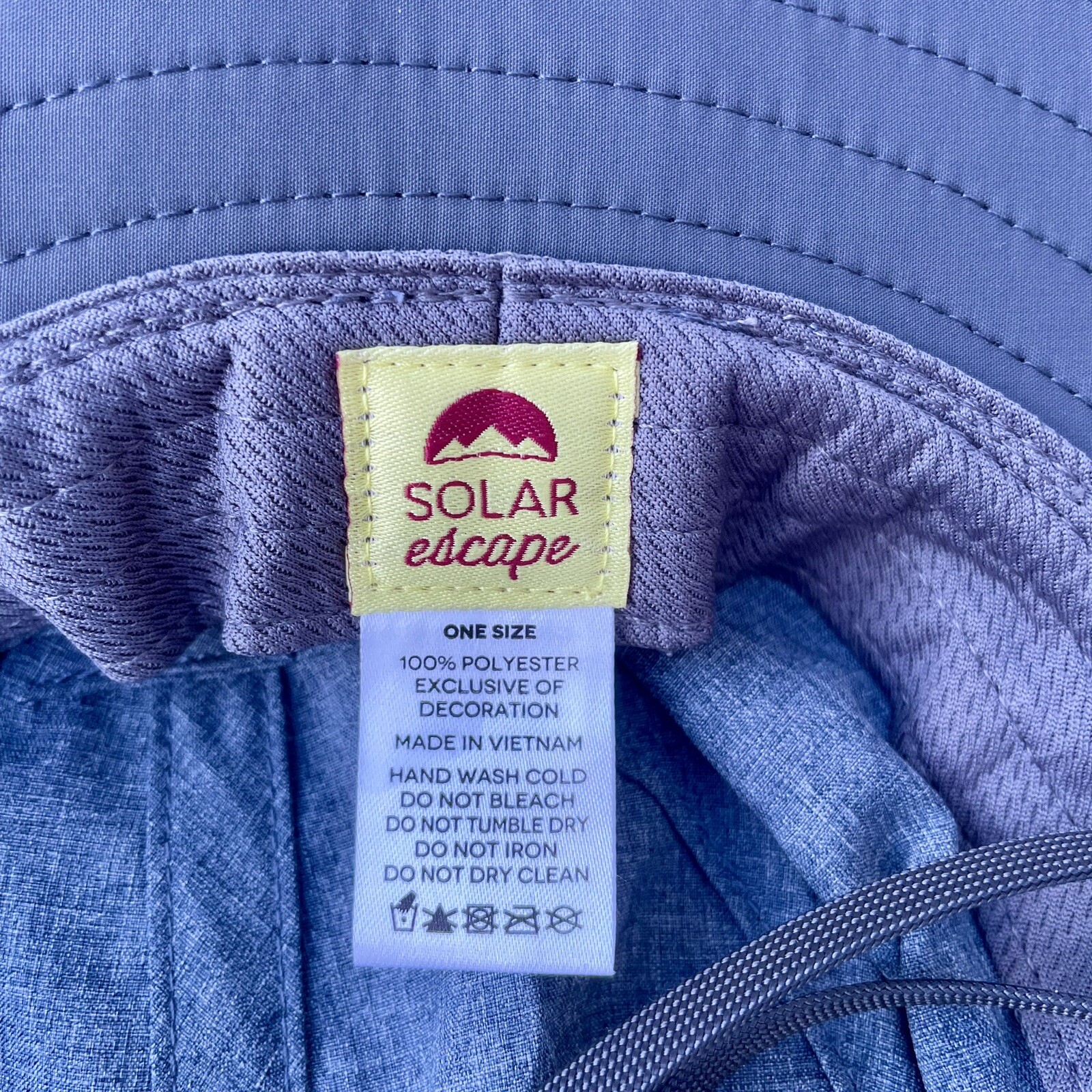 Solar Escape Sun Hat Quick Dry One Size Packable Blue Gray