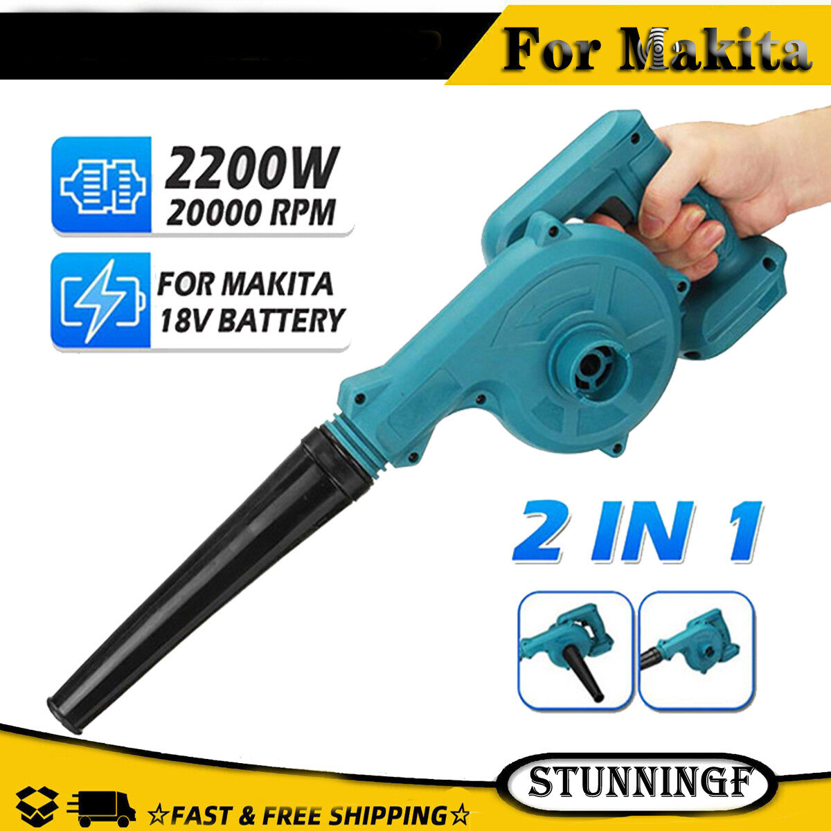 Cordless Leaf Blower for Makita 18V for Computer Dust Collector Dust Snow Tool