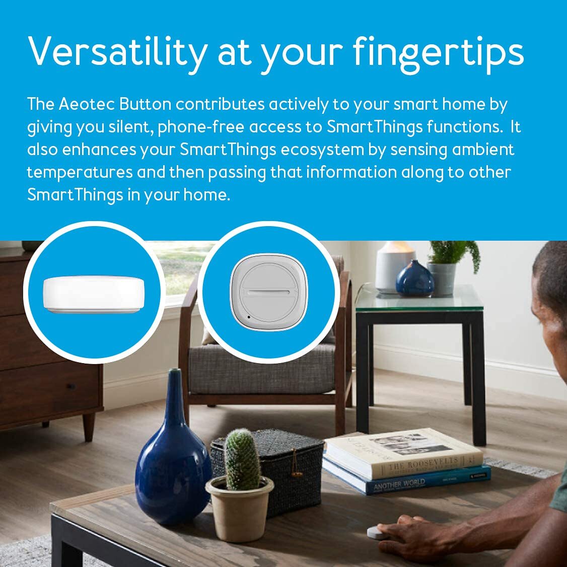 ~NEW~ Aeotec Button for SmartThings, Zigbee Wireless Remote [GP-AEOBTNUS]