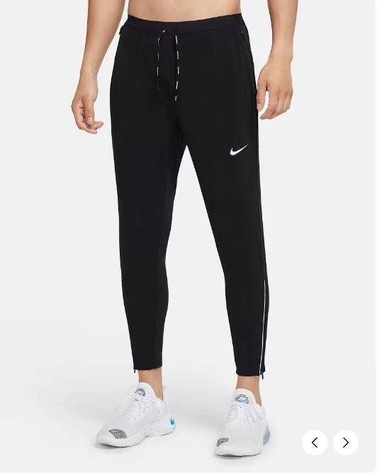 NIKE DRI-FIT MENS PHENOM ELITE WOVEN RUNNING PANTS BLACK SZ S OR M #CU5512-NWT