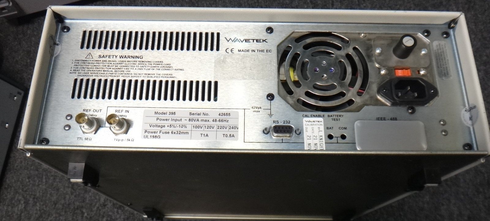 Wavetek 395 100 MHz Synthesized Arbitrary Waveform Generator - Free Shipping