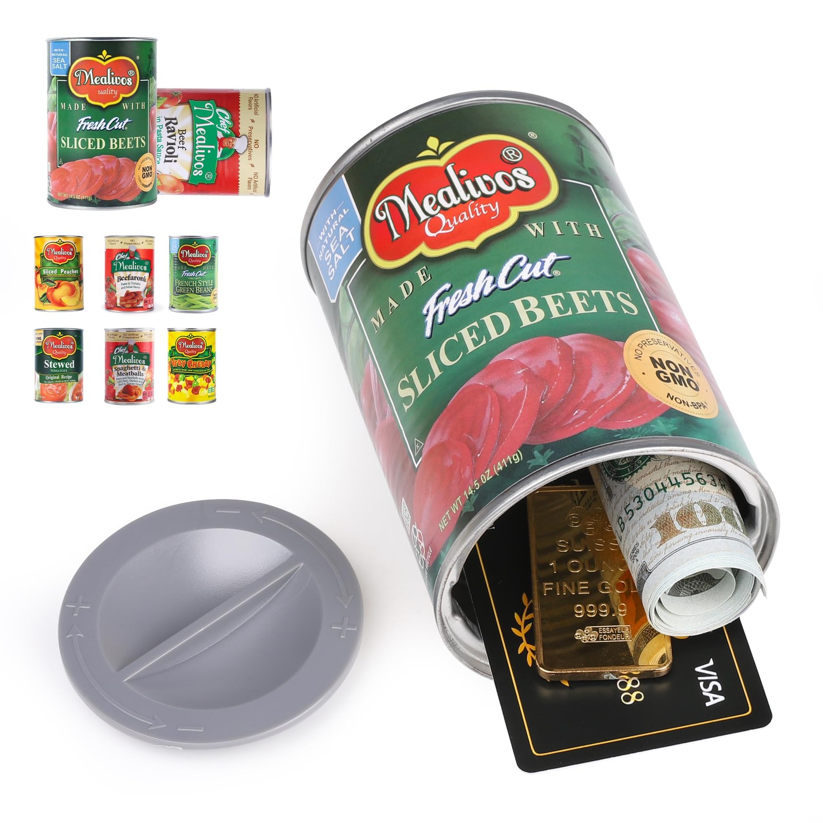Fake Can Diversion Safe,Perfect for Hiding Storage Key,Cash,Jewelry,Card 1 Sl...