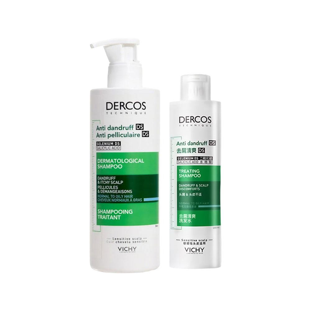 Vichy Dercos to Shampoo 200/390ml Normal Anti-Dandruff Oily Hair-Itchy Scalp /
