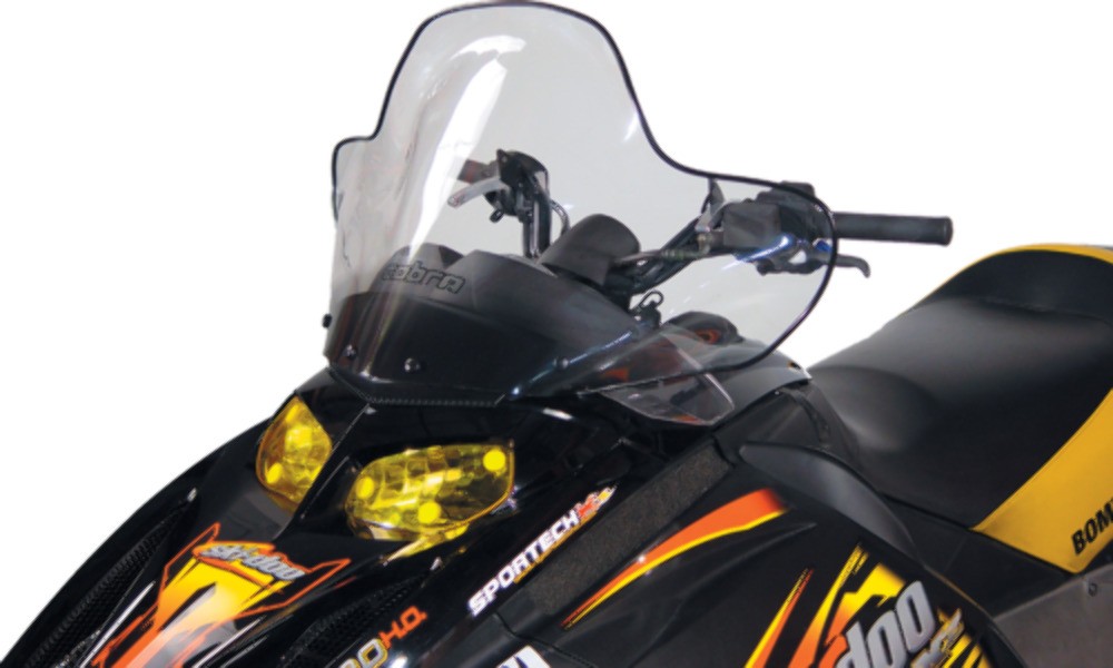 PowerMadd Tall 14.5" Handlebar Flare Tinted Windshield for 03-07 Rev SKI-DOO