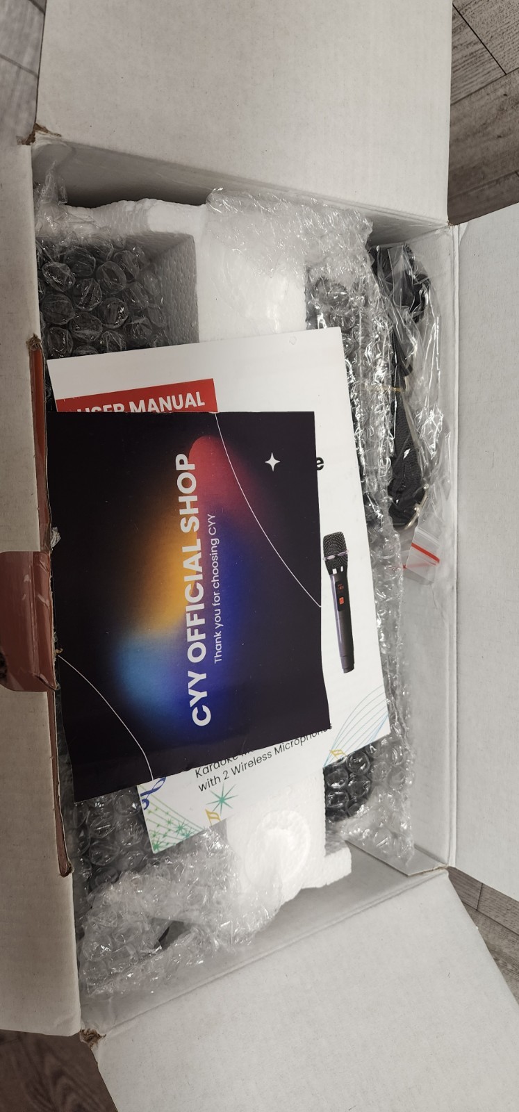 Karaoke Machine, Portable Bluetooth Speaker with 2 Wireless Microphones