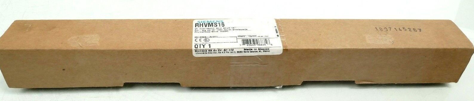 Siemens RHVMS16 VL Door Mount RHO Shaft 16" 3VL9 600-3JJ21 | 3VL9600-3JJ21