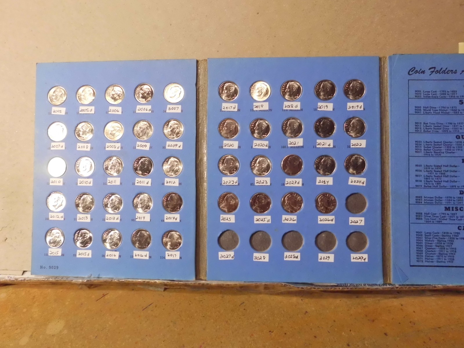 ROOSEVELT DIME COMPLETE 2005 - 2026 P&D COINS ( ALL UNC. COINS ) #HRC355