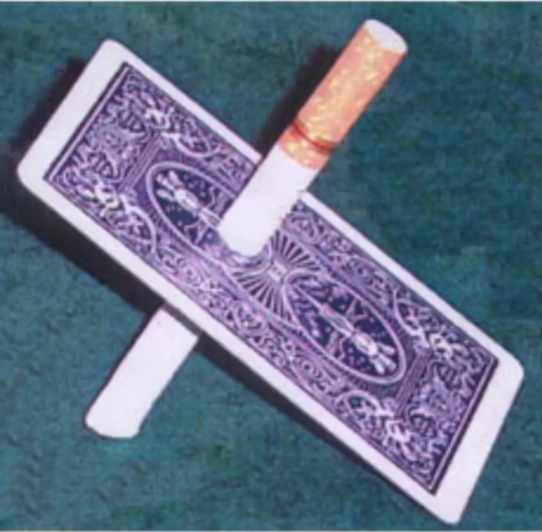 Cigarette Through Card Magic Trick - Self Working - Penetrating Illusion