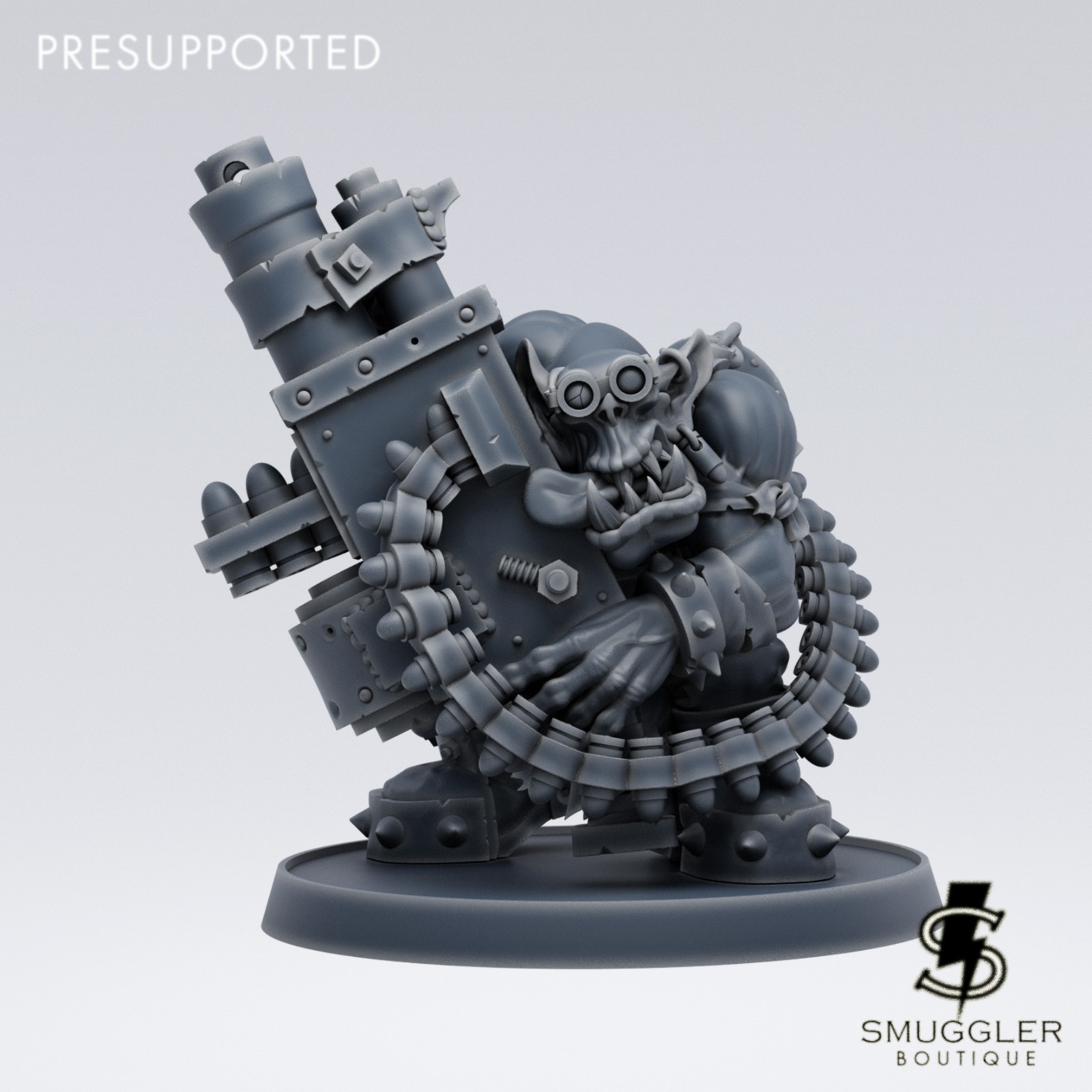 Ork Skuzgad Da Big Shoota - Space Orc Proxy 3D Tabletop Miniature