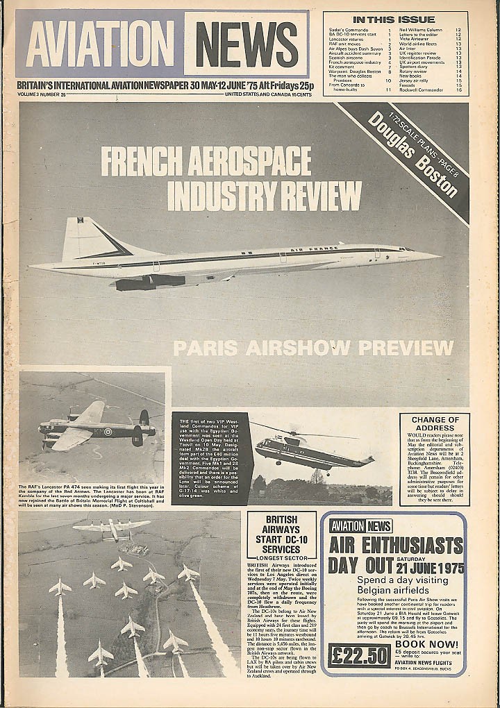 Concorde Paris Show Douglas Boston Aviation News 1975