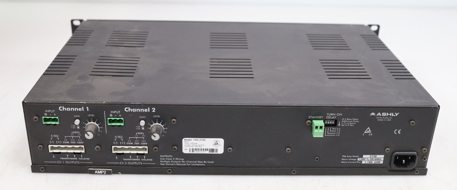 Ashly TRA-2150 Rackmount Stereo Power Amplifier with Transformer