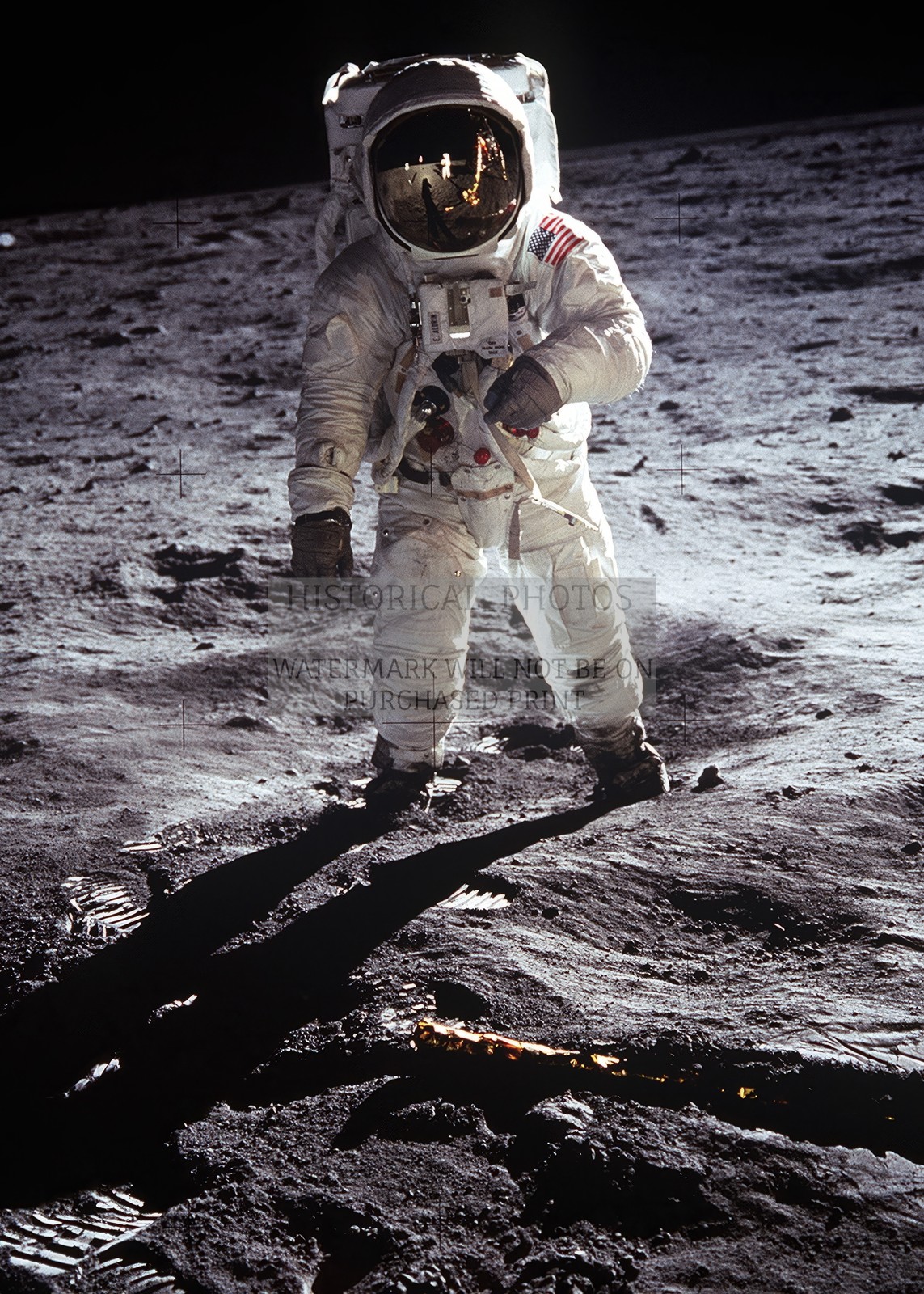 BUZZ ALDRIN APOLLO 11 ASTRONAUT ON THE MOON PORTRAIT 5X7 NASA PHOTO