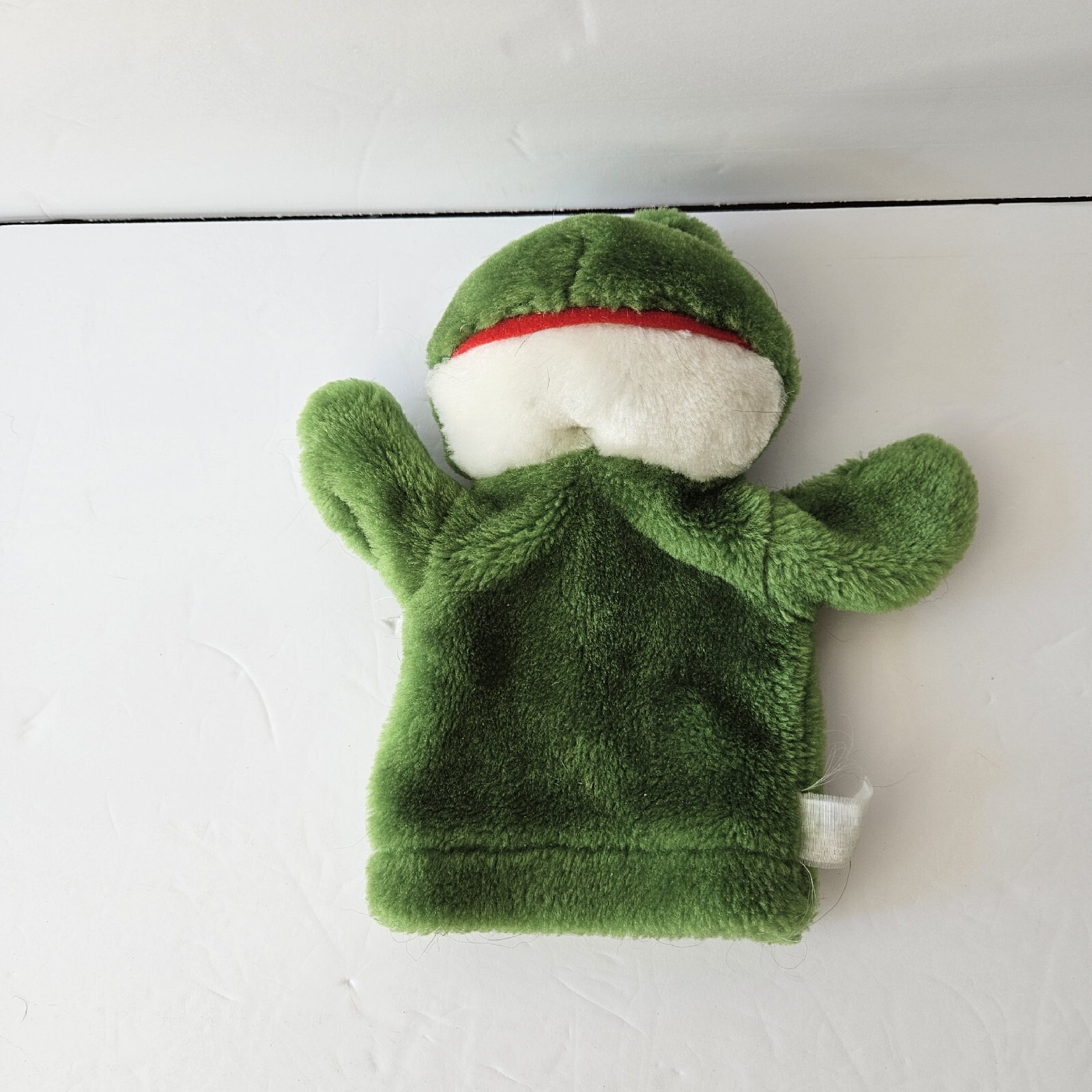 Frog Hand Puppet green happy frog  story time pretend play teachers aid puppet