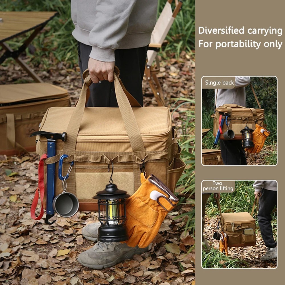 20L Camping Utensil Organizer Large Detachable Storage Bag