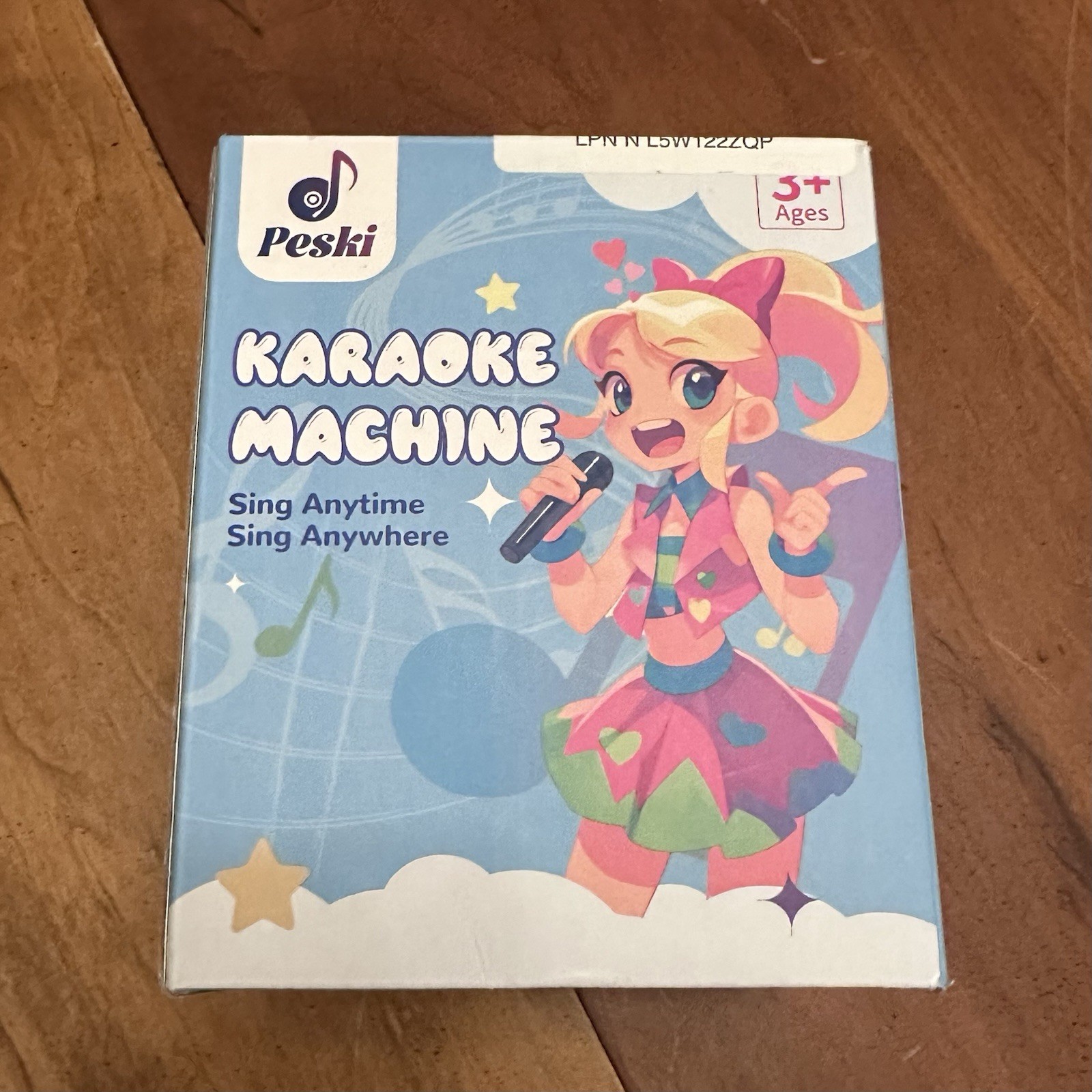 Peski Kids Karaoke Machine K-51 Wireless Microphone & Speaker Gray New Open Box