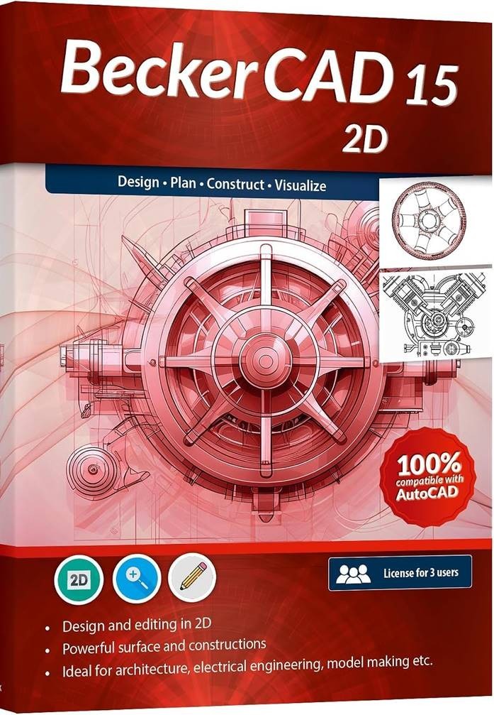 BeckerCAD 15 2D (AutoCAD) Computer Software on SUPER-CLEAN CD -- Trusted Seller!