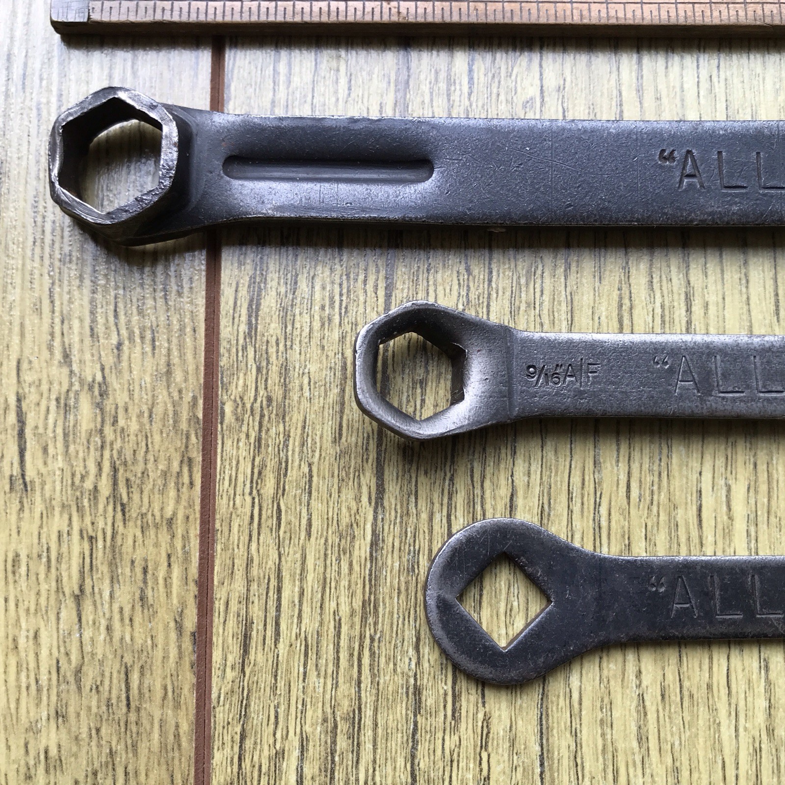 3 Vintage Allen Classic Motorcycles Tool Kit Spanners