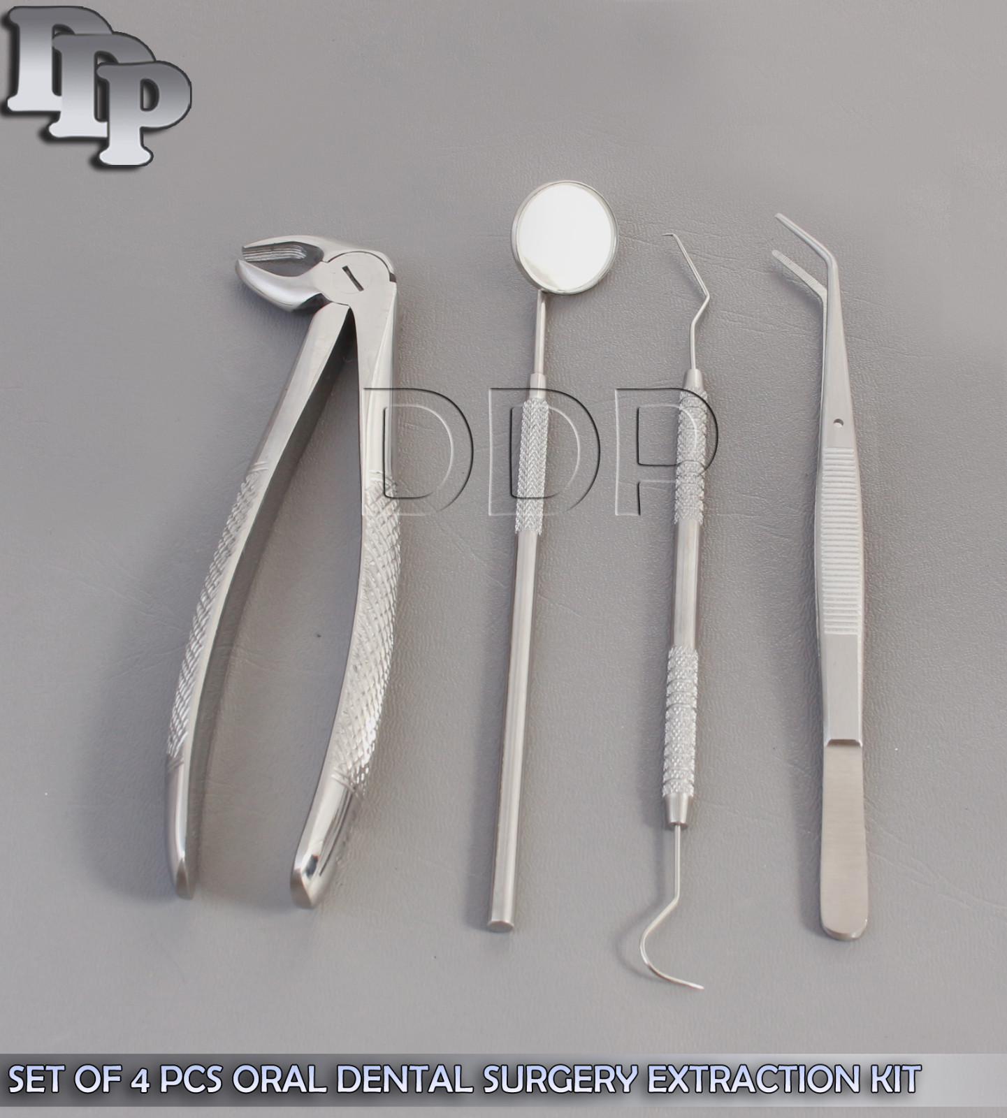 SET OF 4 PCS ORAL DENTAL SURGERY EXTRACTION KIT WITH EXTRACTING FORCEPS #MD3