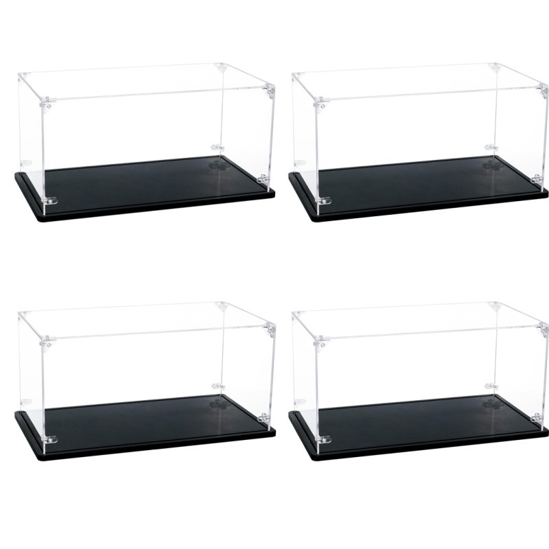 4PCS 1:18 Acrylic Model Car Display Case Diecast Box for Collectibles Car Toy