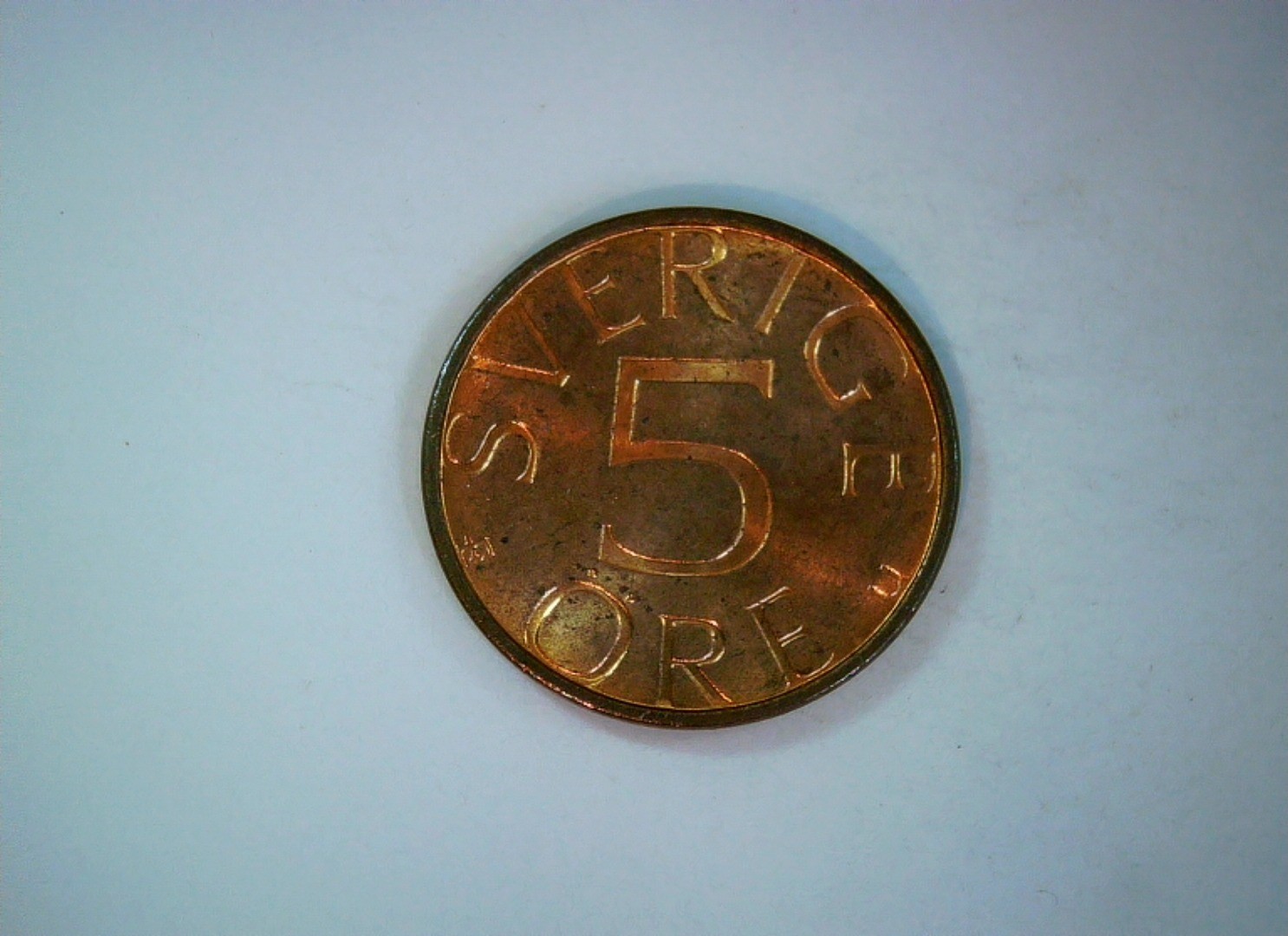 Sweden 1980 5 Öre Gustaf VI Adolf monogram type Coin