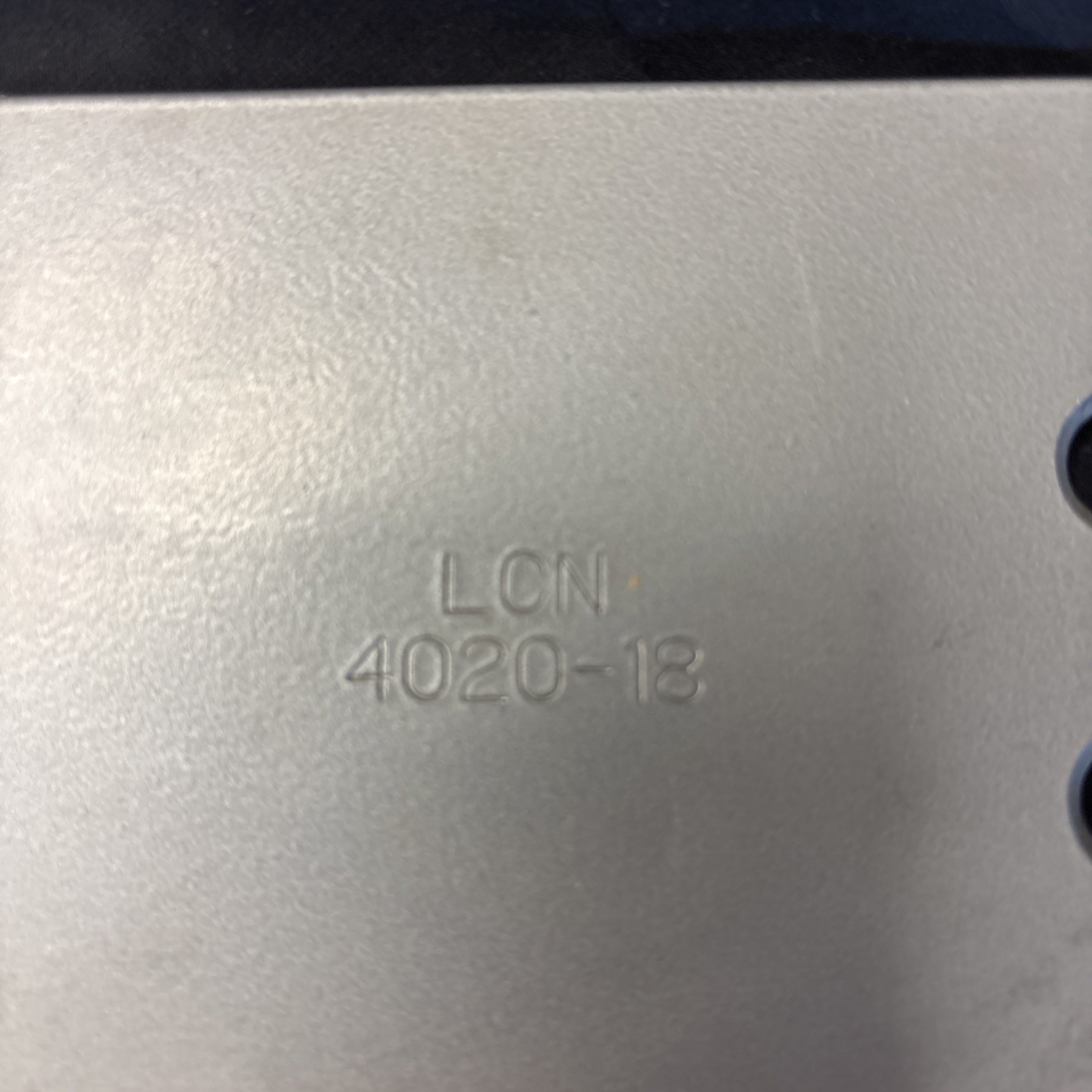 LCN - 4020 - 18 Clear Finish Drop Plate / NOS