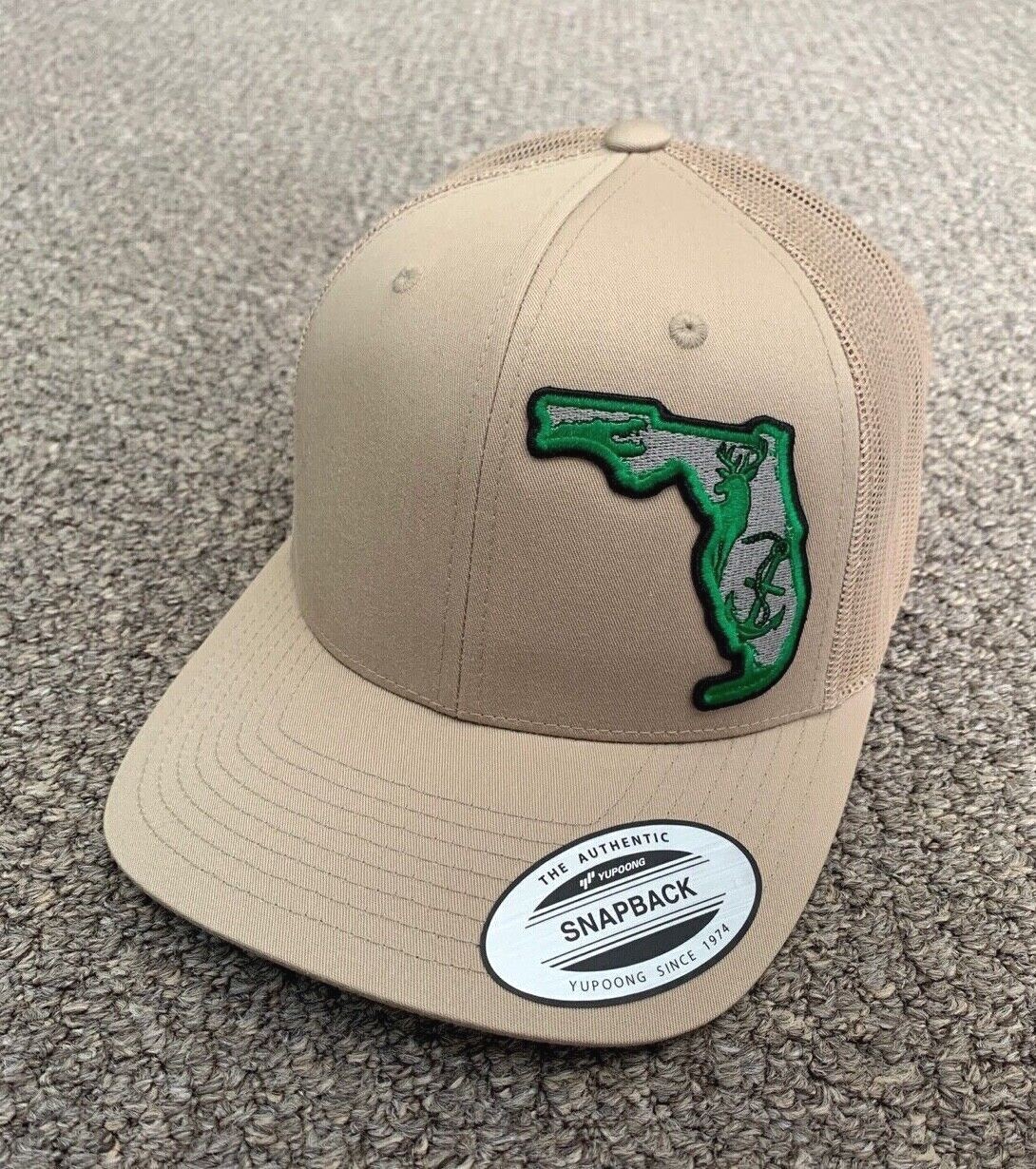 Florida Shape FWC Hat SnapBack Trucker Mesh Cap Handcrafted from Florida!